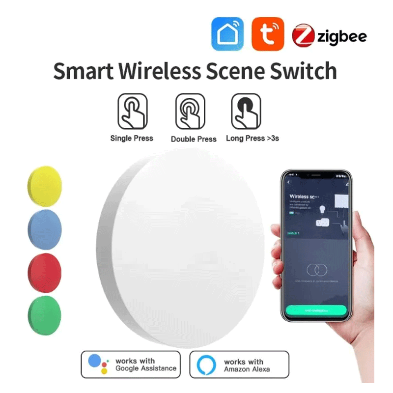 Smart Home Tuya - زر ذكي لاسلكي من تويا زيجبي