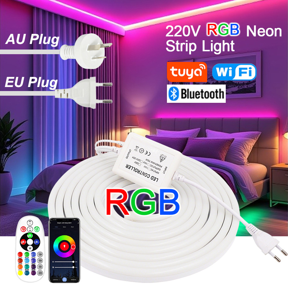 Smart Power Strip - شريط إضاءة LED نيون RGB بجهد