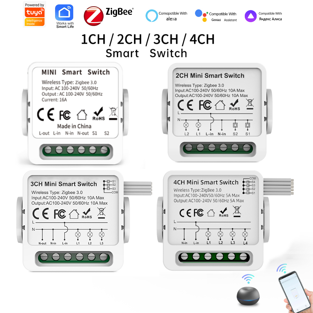 Smart Home Tuya - مفتاح ذكي Tuya Zigbee 3.0 بـ