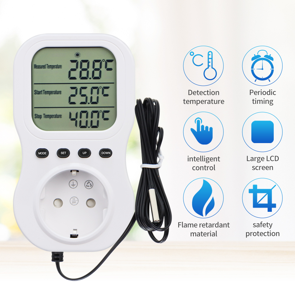 منظم حرارة ذكي LCD مؤقت رقمي ا - مراجعة Wifi Thermostat وسعره
