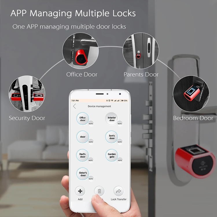 قفل باب ذكي كهربائي ببصمة الإص - مراجعة Smart Home Plus وسعره