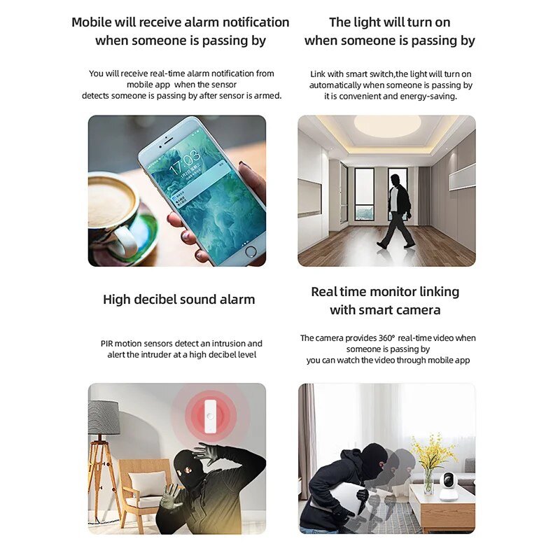 Tuya WiFi Zigbee PIR محس حركة  - مراجعة Smart Home Security وسعره