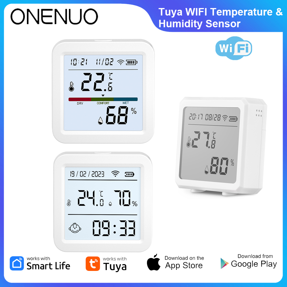 ONENUO Tuya WIFI مستشعر درجة ا - مراجعة Smart Home Orvibo وسعره