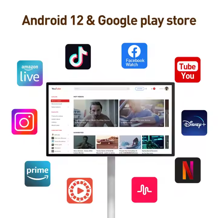 شاشة تلفزيون ذكية محمولة مقاس  - مراجعة Smart Home Wifi وسعره